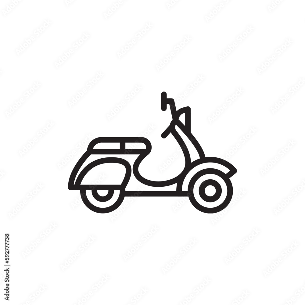 motorcycle outline icon design template