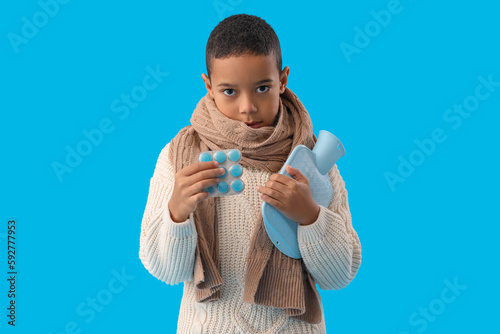 Ill African-American boy wi...