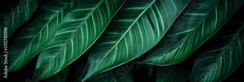 abstract green tropical leaf texture nature background