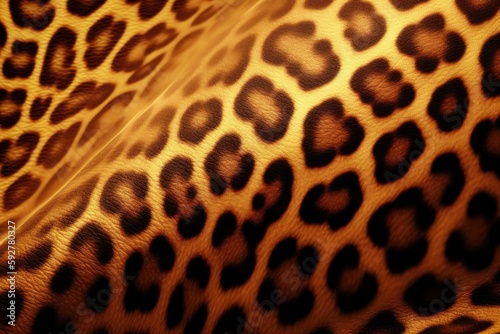a seamless animal leather design with a leopard skin print. Generative AI