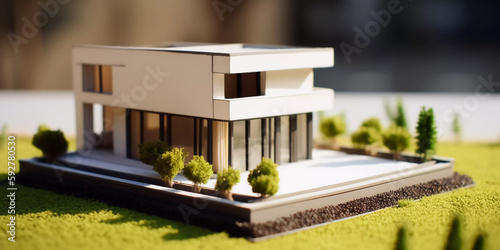 modern generic contemporary style miniature house