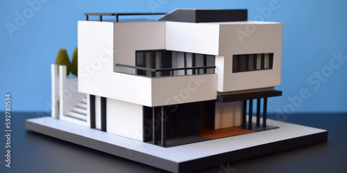modern generic contemporary style miniature house