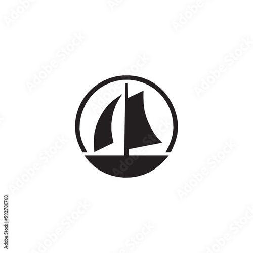 Fototapeta Naklejka Na Ścianę i Meble -  sailing boat icon design template