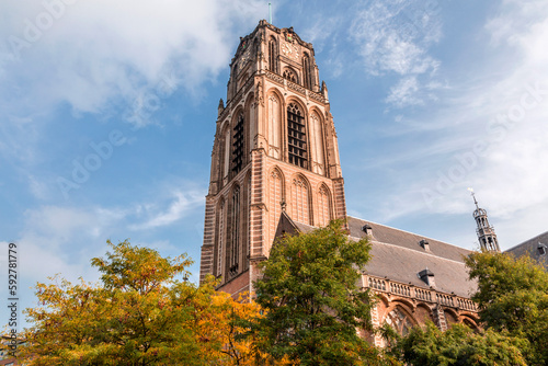 Exterior view of the Grote of Sint-Laurenskerk in Rotterdam, the Netherlands