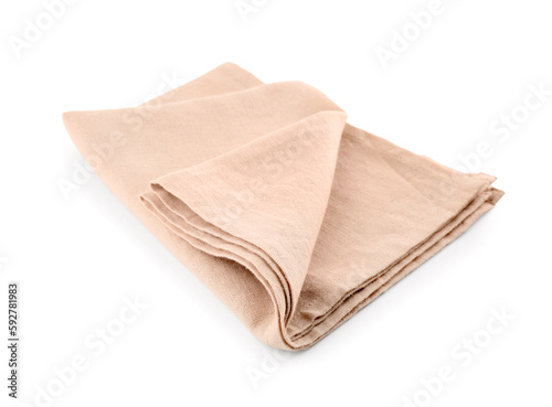 New fabric napkin on white background