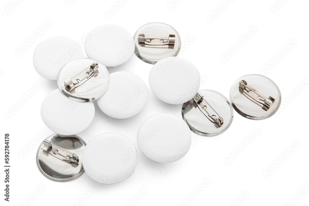 Blank badges isolated on white background Stock Photo | Adobe Stock