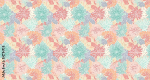 Pastel flower background Generative AI