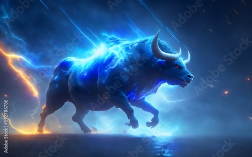 Bull Run Concept  Investment and Growth  Stock Market  Crypto