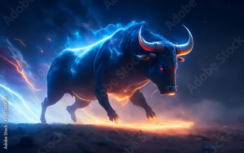 Bull Run Concept, Investment and Growth, Stock Market, Crypto
