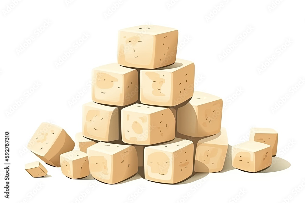 tower made out of wooden blocks. Generative AI tower made out of wooden blocks. Generative AI