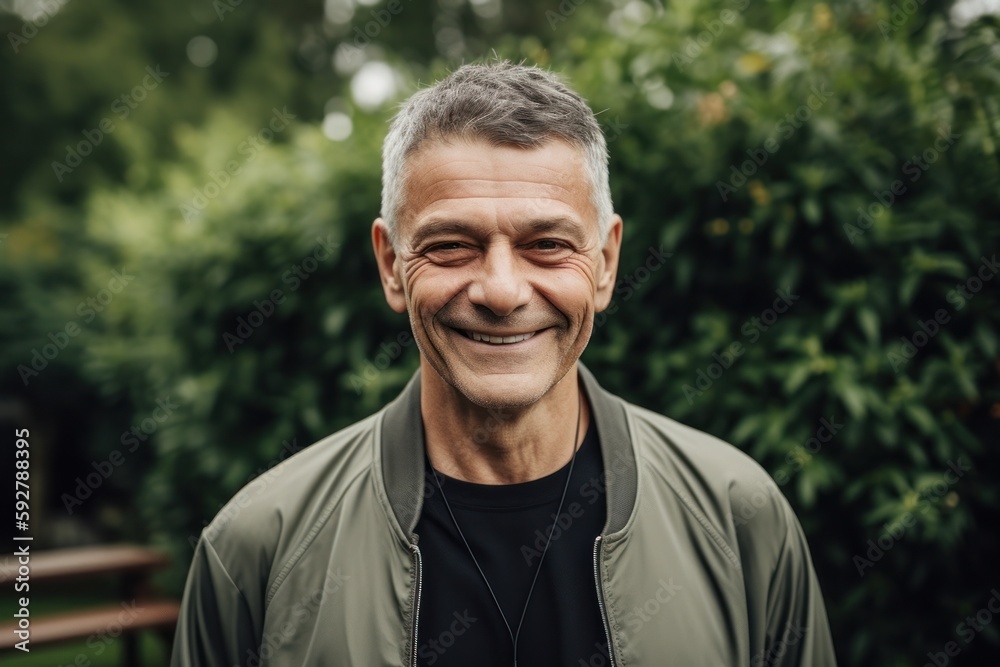Portrait of a smiling senior man in a park. Mature man in a park. Portrait of a smiling senior man in a park. Mature man in a park.