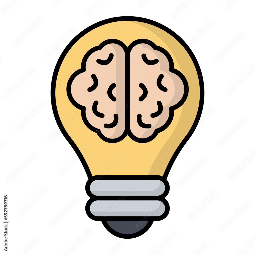 Thinking Line Color Icon Thinking Line Color Icon