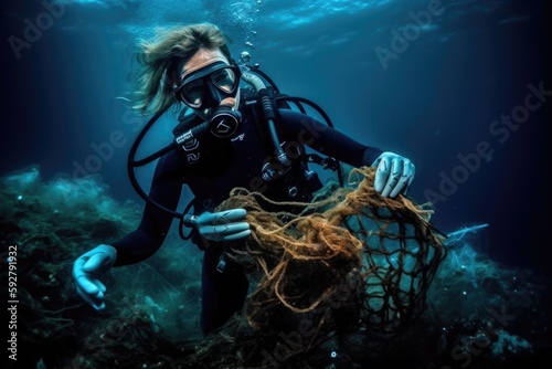 Beneath the surface: scuba divers tackling marine pollution