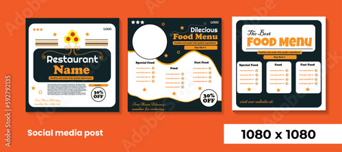 food menu for restaurant and cafe
