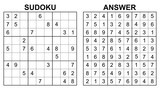 Vector sudoku with answer 15. Educational game with numbers for kids and leisure for adult on white background.
