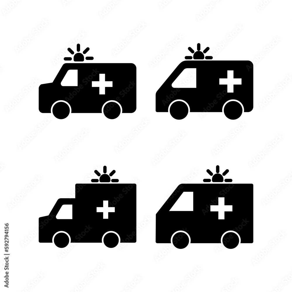 Ambulance icon vector illustration. ambulance truck sign and symbol. ambulance car Ambulance icon vector illustration. ambulance truck sign and symbol. ambulance car