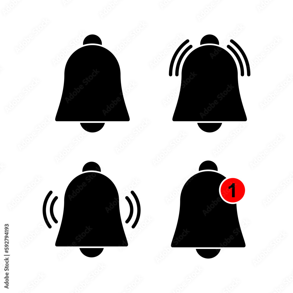 Bell Icon vector illustration. Notification sign and symbol for web site design