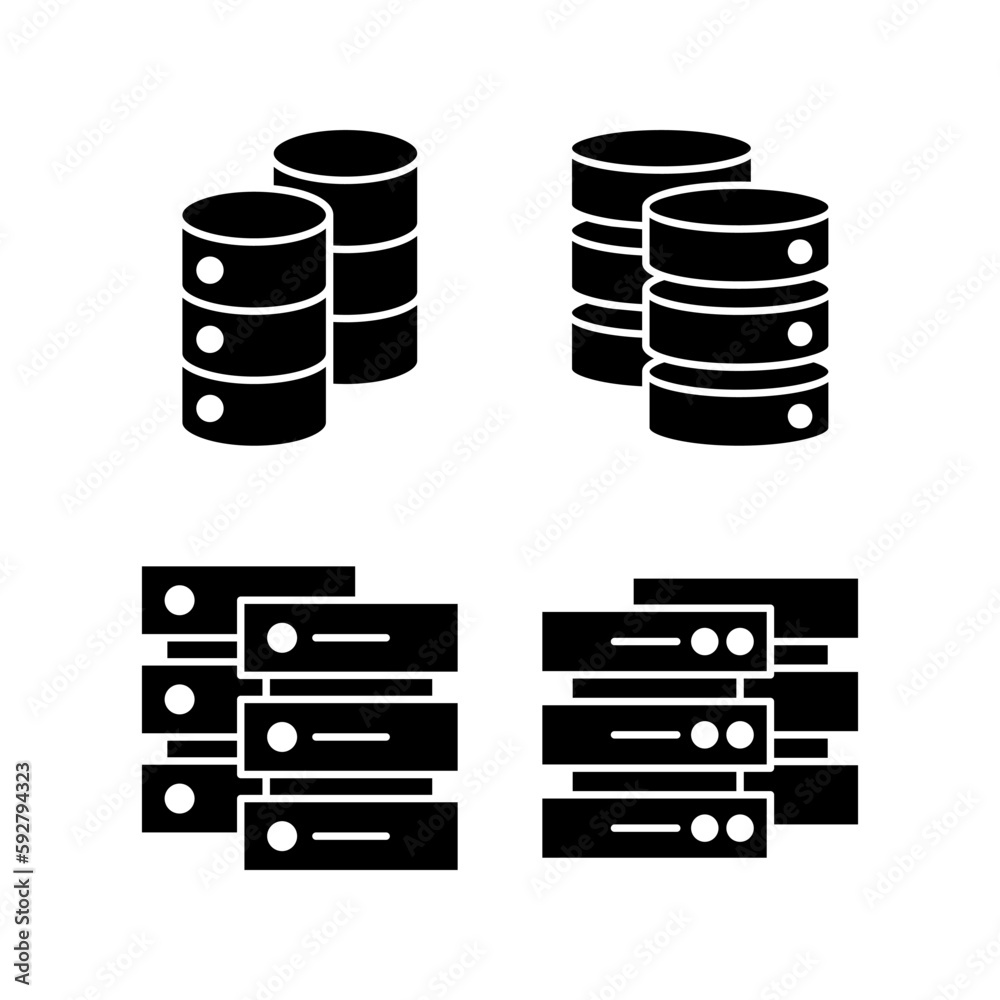 Database icon vector illustration. database sign and symbol Database icon vector illustration. database sign and symbol