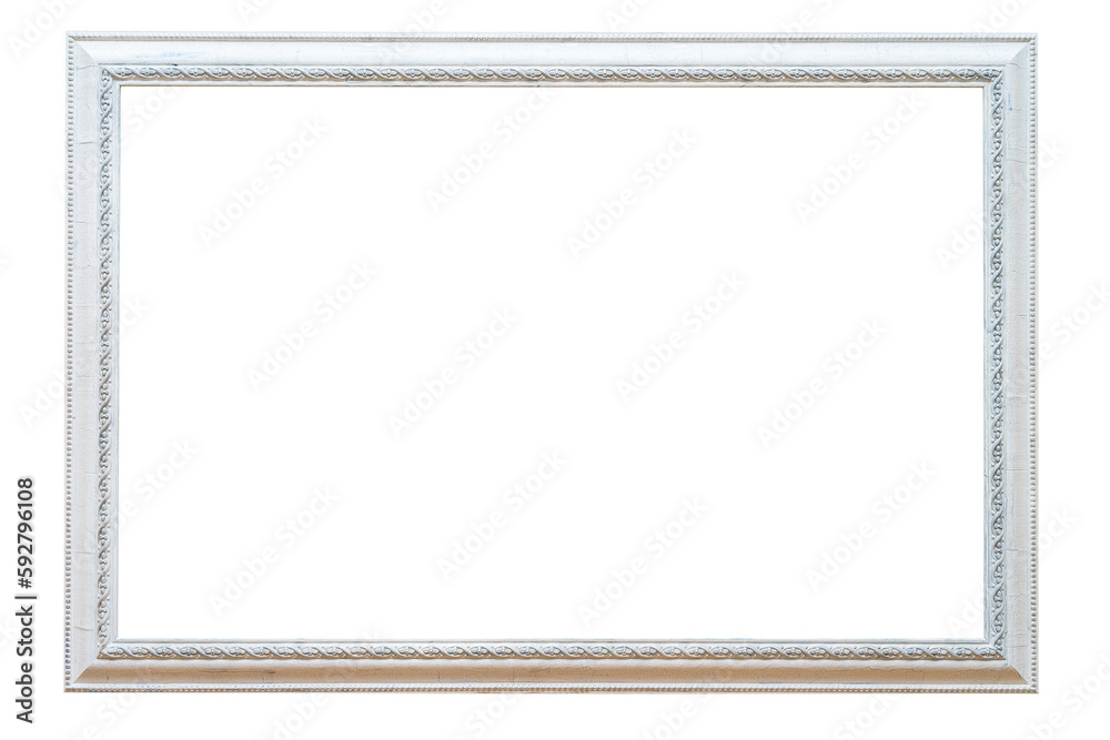 Photo frame or picture with copy space on a white isolated background