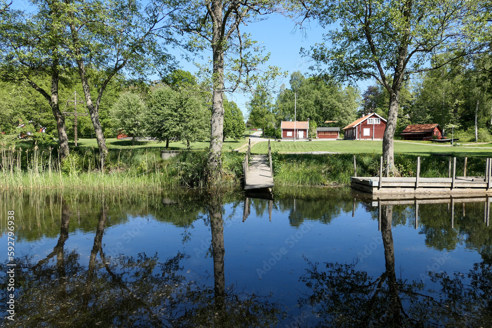 Obraz premium house on the river