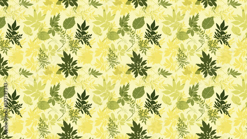 Green leaves background Generative AI