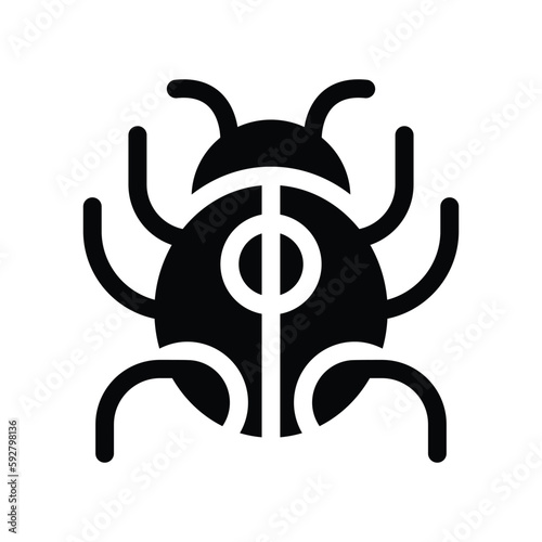  ladybug solid icon illustration vector graphic