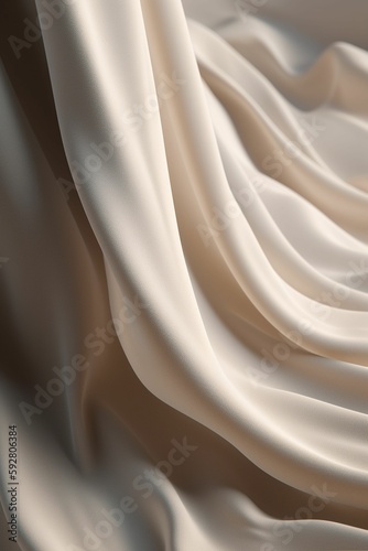 Spectacular photograph of bright white fabric that simulates sand dunes, detailed in fabric texture, Generative IA