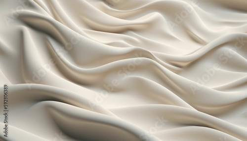 Spectacular photograph of bright white fabric that simulates sand dunes, detailed in fabric texture, Generative IA