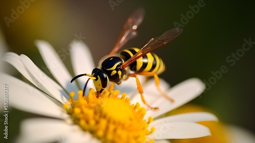 wasp on flower © Keir