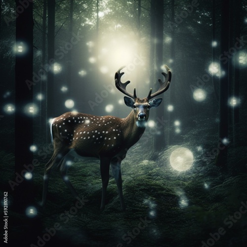 Deer in the forest 