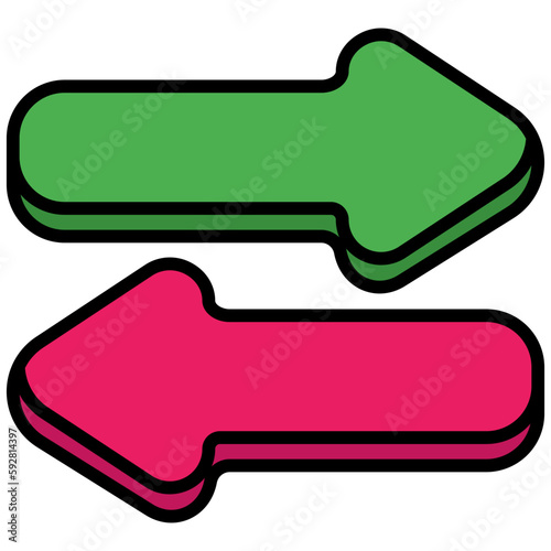 swap outline color icon
