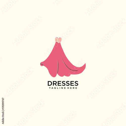 Dresses logo design for women unique concept
