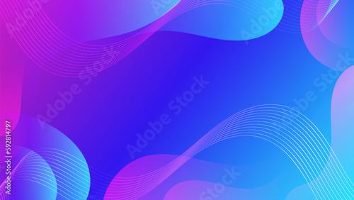 Abstract Gradient Purple Blue liquid background. Modern background design. Dynamic Waves. Fluid shapes composition. Fit for website, banners, brochure, posters