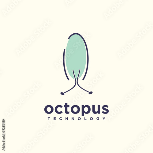 Octopus logo design unique concept for business