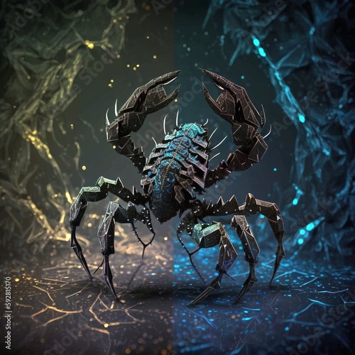 scorpion  arte  criado por Intelig  ncia artificial.