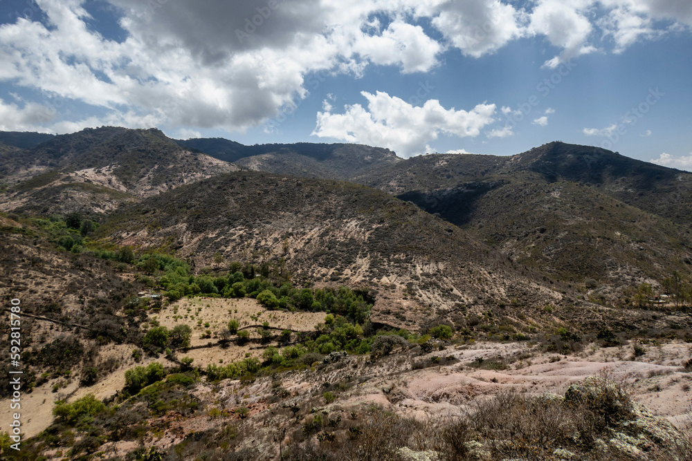View of the semi-desert mountains from high up in Mexico. View of the semi-desert mountains from high up in Mexico.