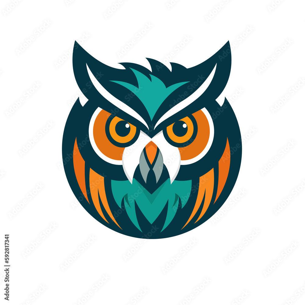 Fototapeta premium An owl design isolated on transparent background. Bird. Wild Animals.