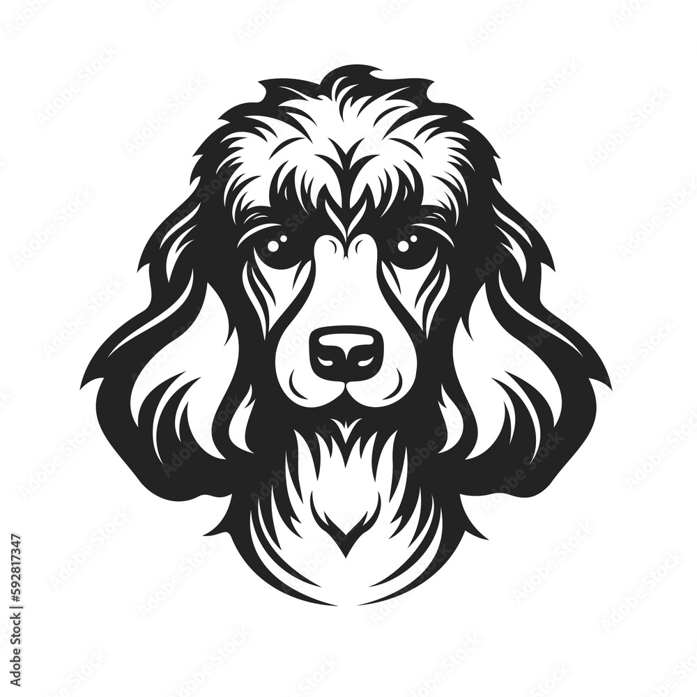Poodle dog head design isolated on transparent background. Pet. Poodle dog head design isolated on transparent background. Pet.