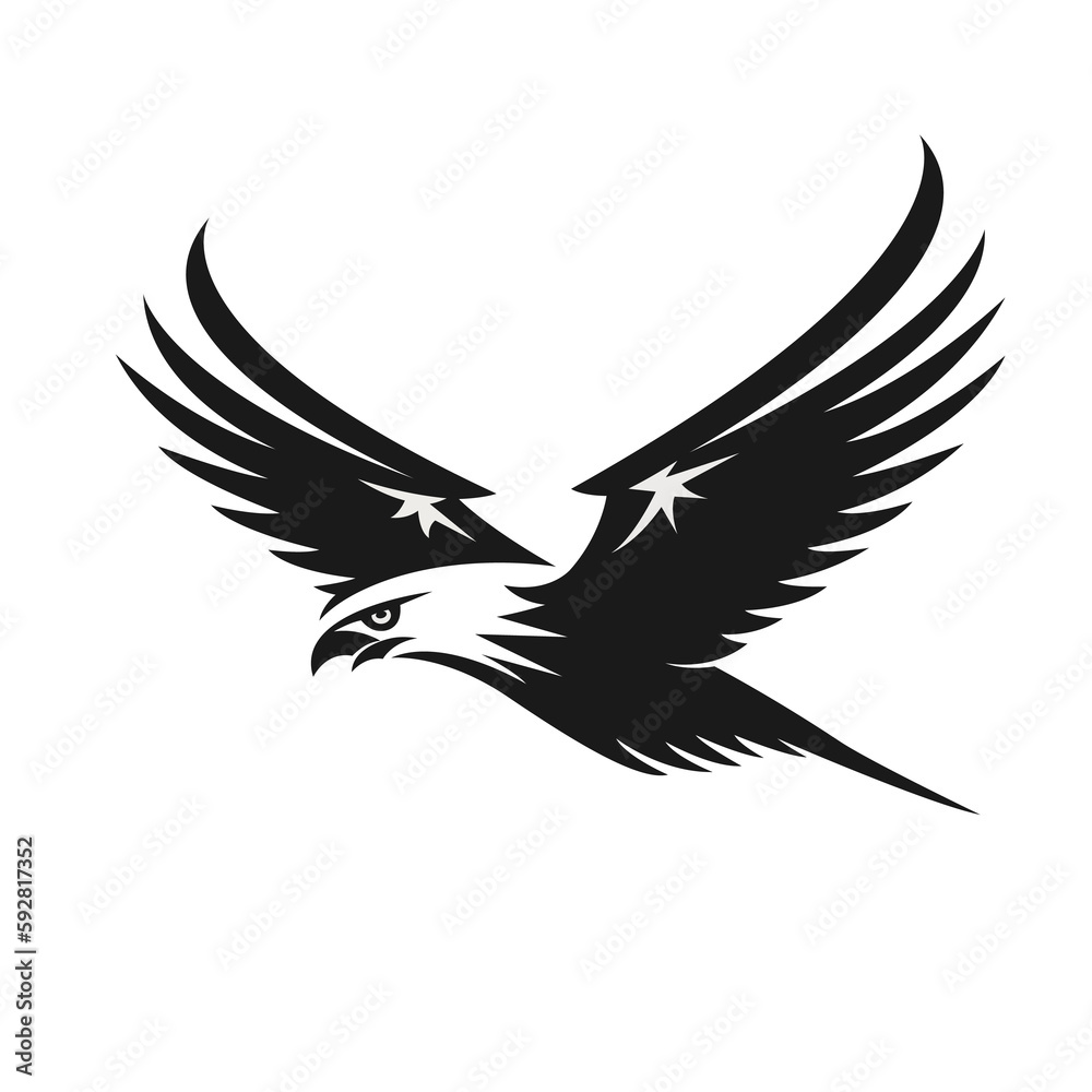 An eagle design isolated on transparent background. Wild Animals. Bird.