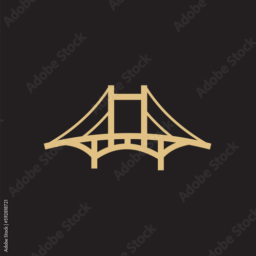 Bridge Lines Logo a minimal dan simple logo of bridge shape. Bridge Lines Logo also looks very elegant and stylish at same time. a combination of bridge with thin lines make this logo can work very we