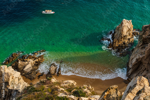 view from the turquoise sea