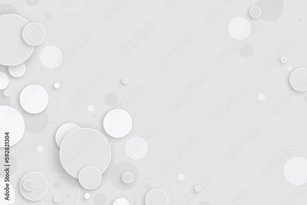 Abstract white geometric modern circle background design
