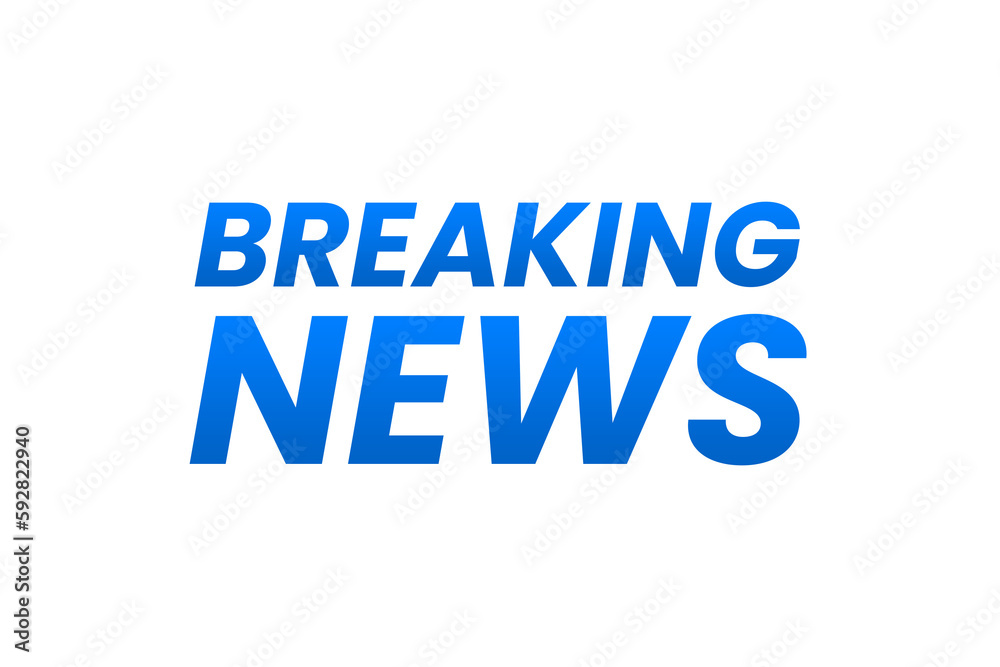 breaking news icon blue design template transparent