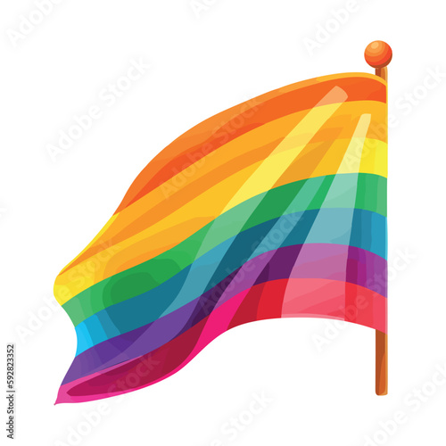 Rainbow wave symbolizes freedom and community identity