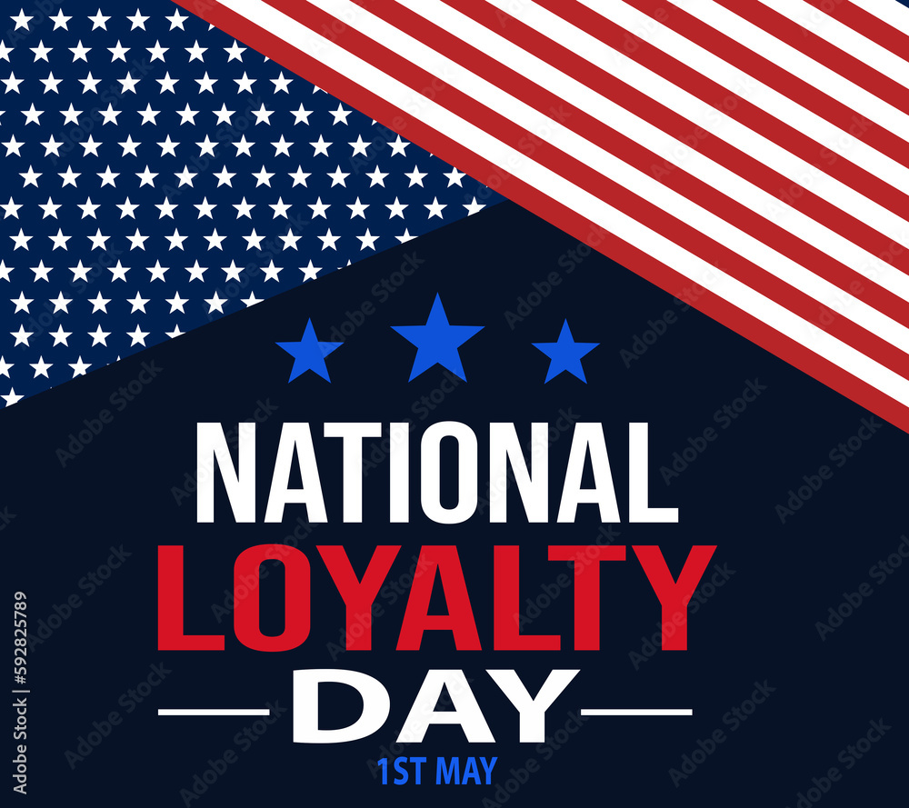 National day Of Loyalty for America with United States flag and ...