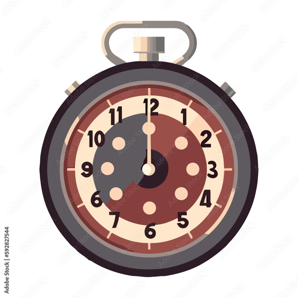 Countdown symbol on clock face for deadline reminder