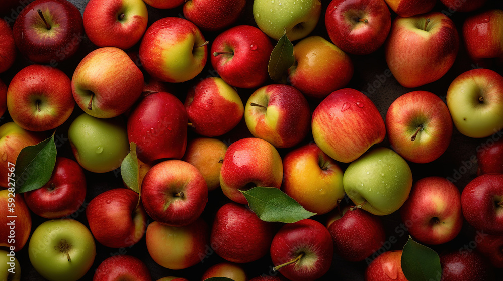 Fresh Apples, Juicy Delights, A Fresh Fruit Mockup for Your Product Design - Generative AI Fresh Apples, Juicy Delights, A Fresh Fruit Mockup for Your Product Design - Generative AI