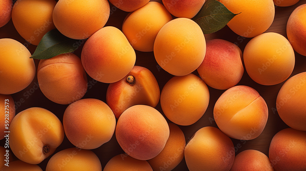 Fresh Apricot, The Fruitiest Mockup, A Top-Down View for Your Design Needs - Generative AI Fresh Apricot, The Fruitiest Mockup, A Top-Down View for Your Design Needs - Generative AI