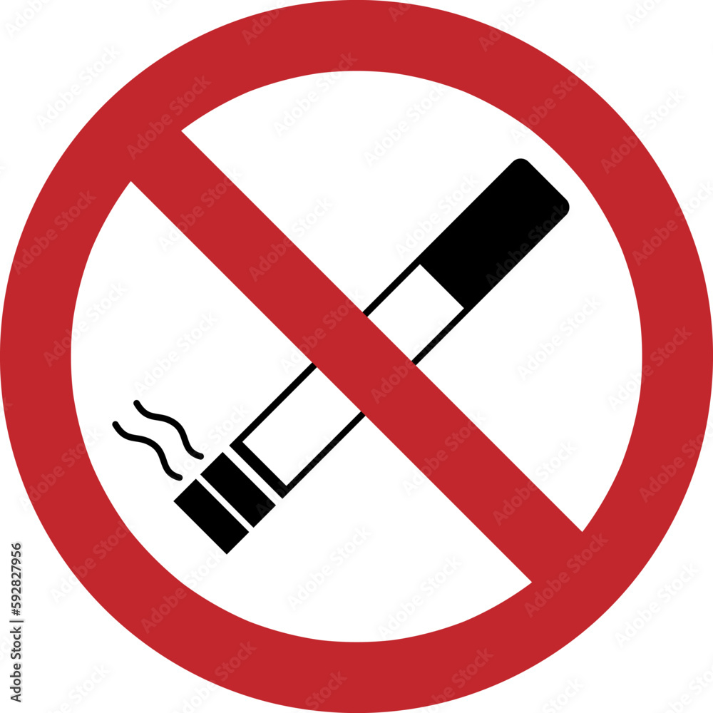 No smoking symbol illustration on white background No smoking symbol illustration on white background