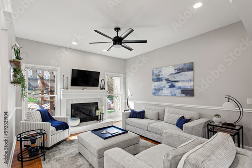 modern living room with sofa